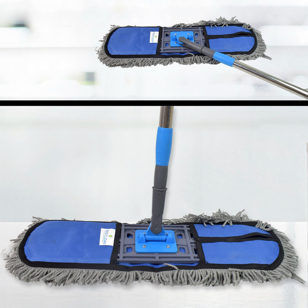 Detailed view of the flexible cotton pad mop head designed for wet and dry cleaning.