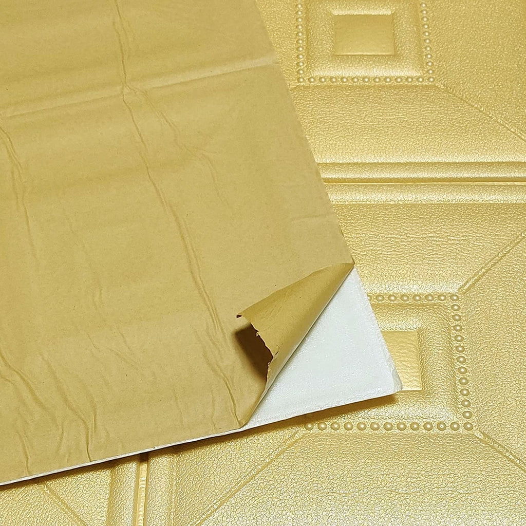 View of a single foam wallpaper sticker demonstrating its texture.