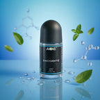 Top view of AOE blue roll-on deodorant with cap