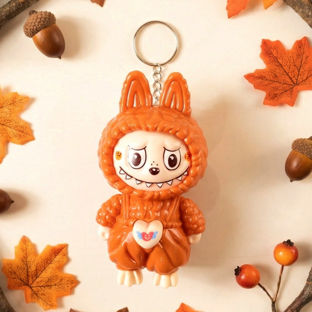 Face Changing Cartoon Keychain Toy showing smiling expression
