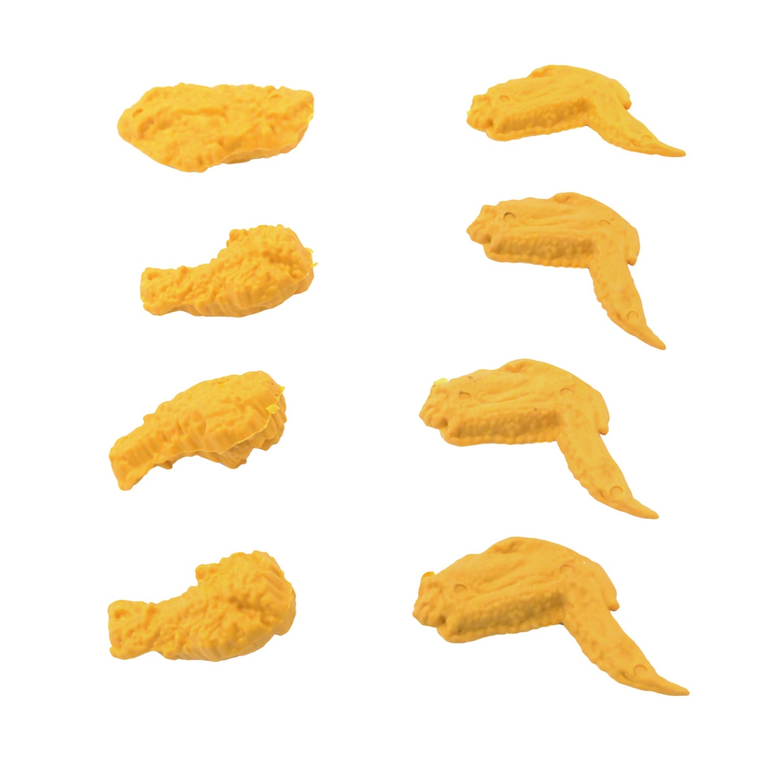 Packaging of the chicken erasers set, showing the product name and branding, suitable for party favors.