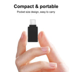 Detailed view of the Type-C OTG adapter's reversible connectors.