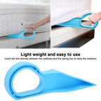 Placing mattress lifter tool wedge between box spring and mattress