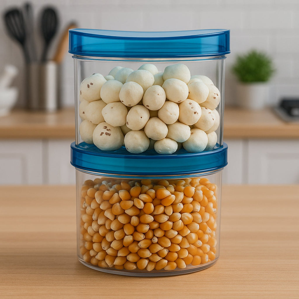 Airtight seal mechanism on the black lid of an unbreakable food container, ensuring freshness.