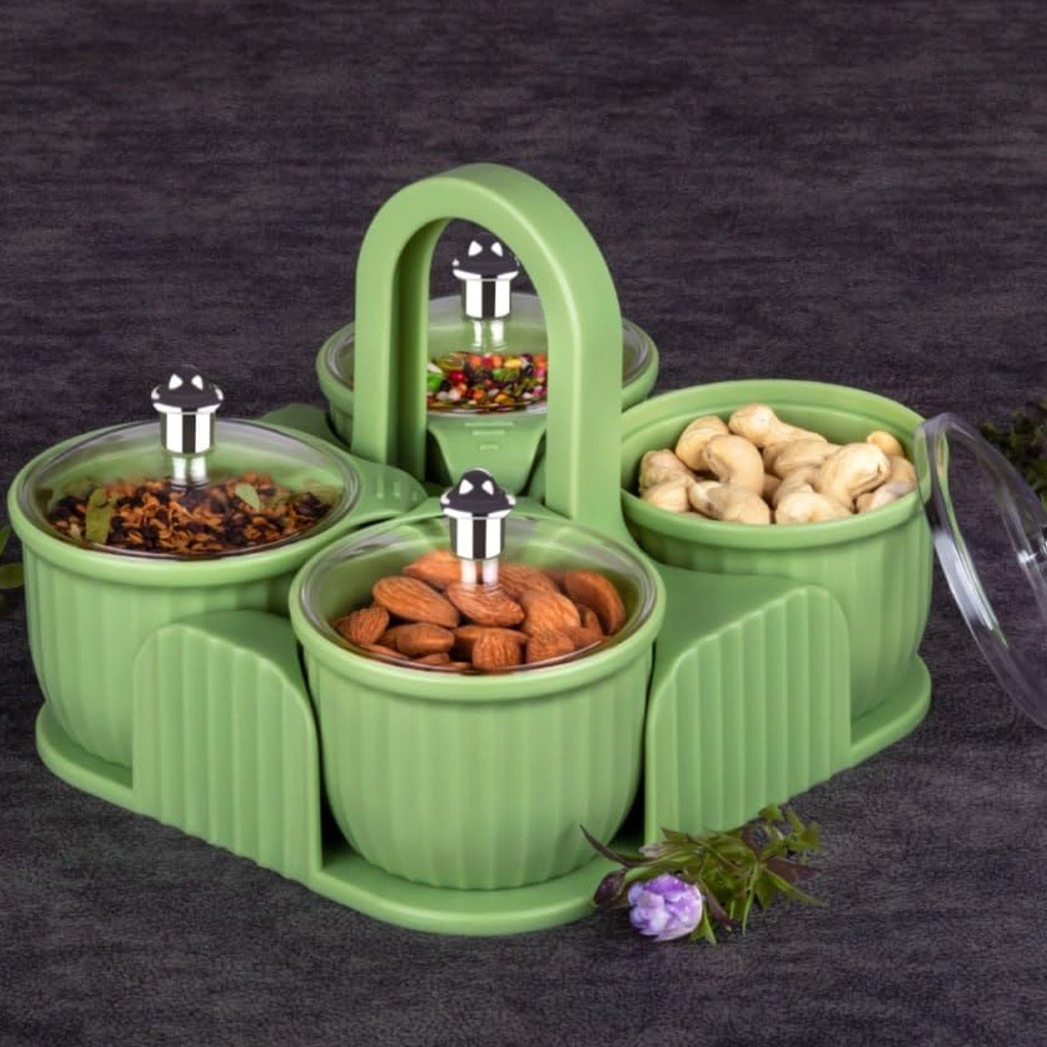 4-piece airtight plastic storage container set from Organivo.