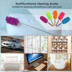 Flexible microfiber duster head adapting to a surface for effective dusting