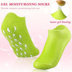 Soft socks designed for softening and repairing rough, cracked feet.