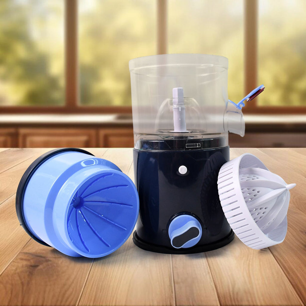 Compact parts of the Ritu manual juicer for easy assembly and cleaning