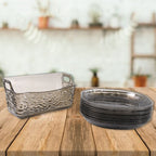 Durable lightweight acrylic plastic dinner plates for everyday use