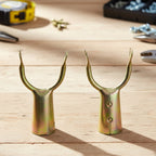 Pair of fruit plucker tool heads suitable for attachment to garden handles