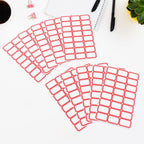 Writable and printable self-adhesive label sticker sheets for organizing