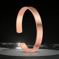 Rose gold-plated open cuff bracelet with minimalist design