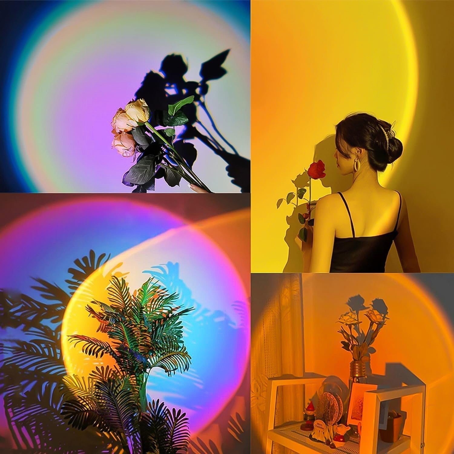 Packaging box for the Indo Glow Multi-Color Sunset Projection Lamp.