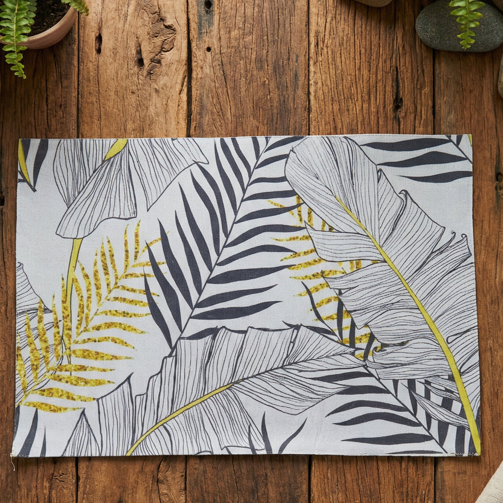 Stylish leaf pattern dining table protector placemat