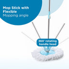 Ganesh 360 Spin Mop with Wheels, showing the auto-fold handle and sturdy design.