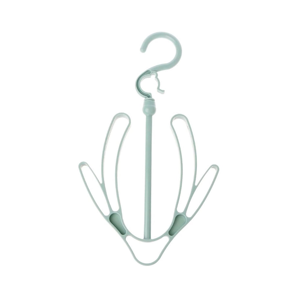 Close-up of the versatile Organivo shoe drying hanger hook system.