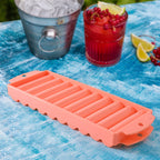 Plastic ice stick tray designed for travel and gym bottles