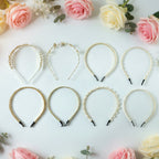 Trendy hair bands collection including pearl and floral headbands