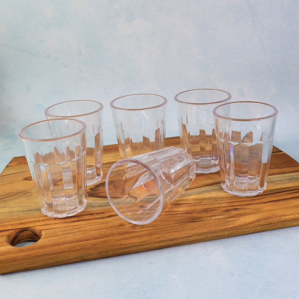 Multipurpose transparent chai pyali glasses for tea, coffee and juice