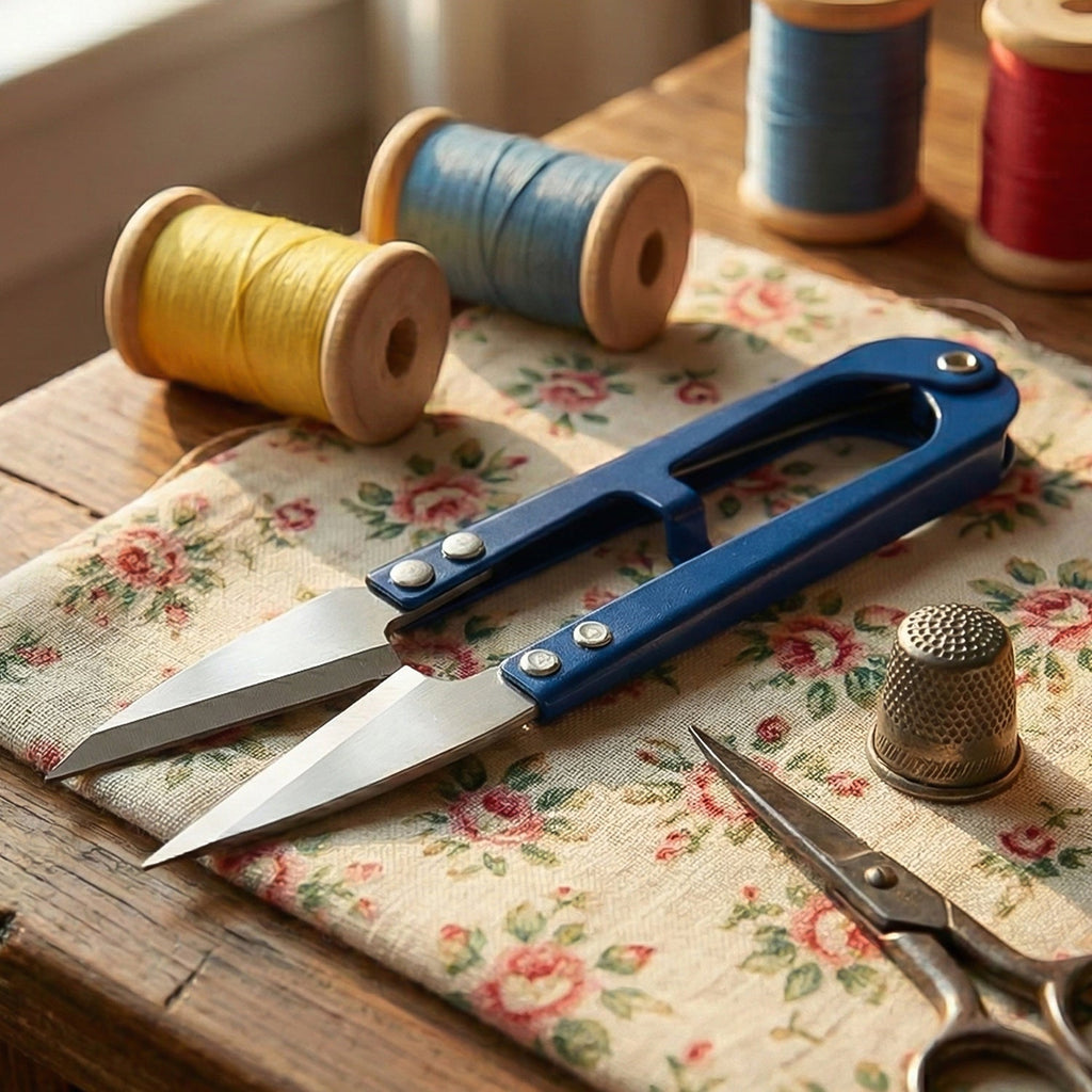 Sewing scissors cutting fabric smoothly during crafting projects