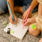 Cute candy pencil set featuring decorative pencils and school accessories