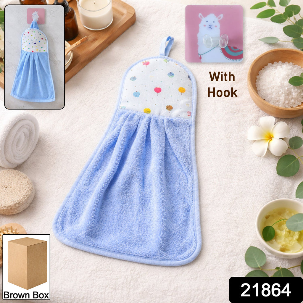 Close-up view of soft and fluffy microfiber hand towel fabric texture
