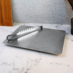 Supermom stainless steel multifunctional cut and chop slicer tool detailed view