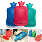 Red rubber hot water bag for pain relief
