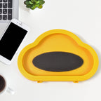 Bright yellow waterproof phone holder with transparent front cover, ideal for shower use.