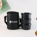 Leakproof insulated tiffin lunch box set for office and travel meals