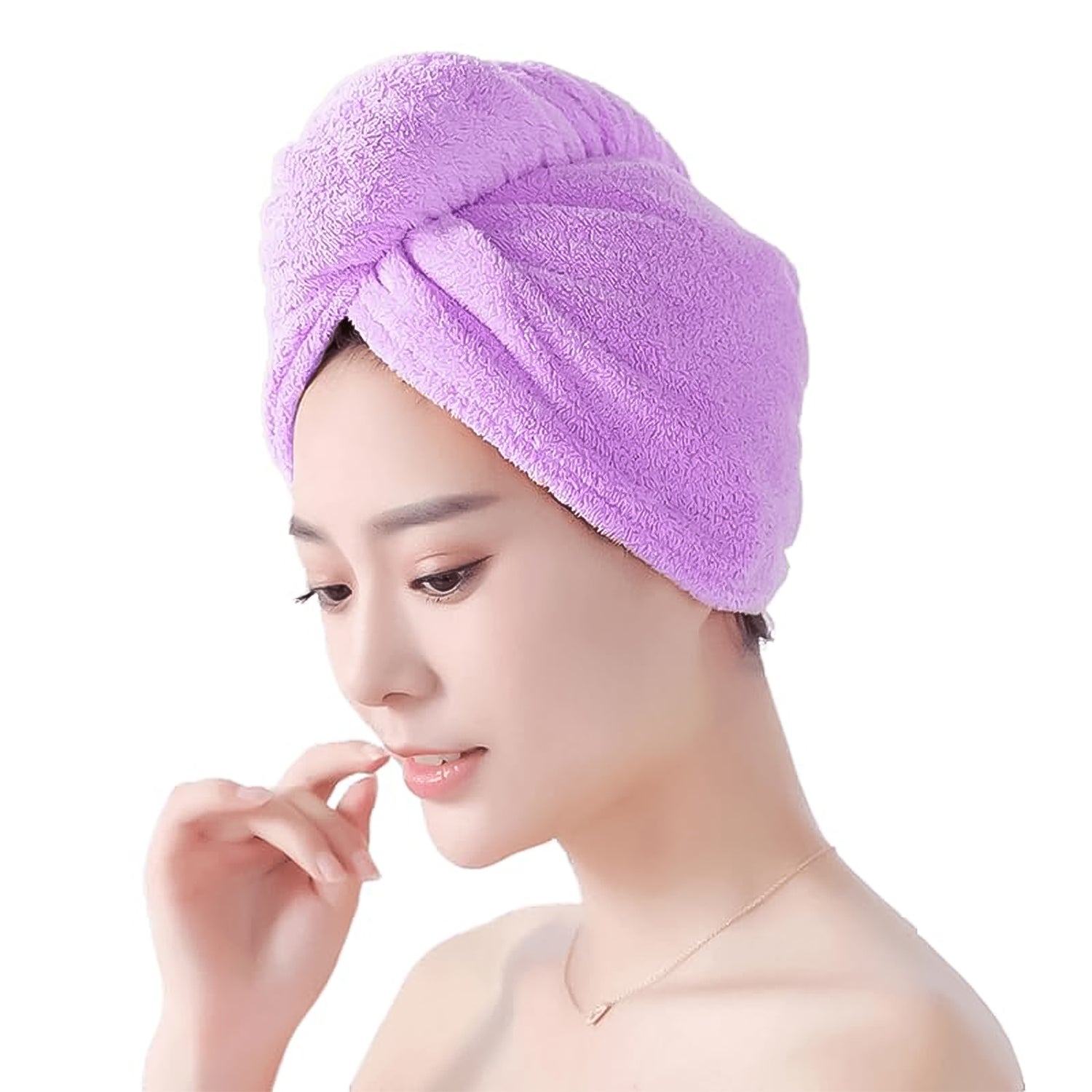 VelvaBloom Microfiber Hair Drying Towel displayed flat, highlighting its design.