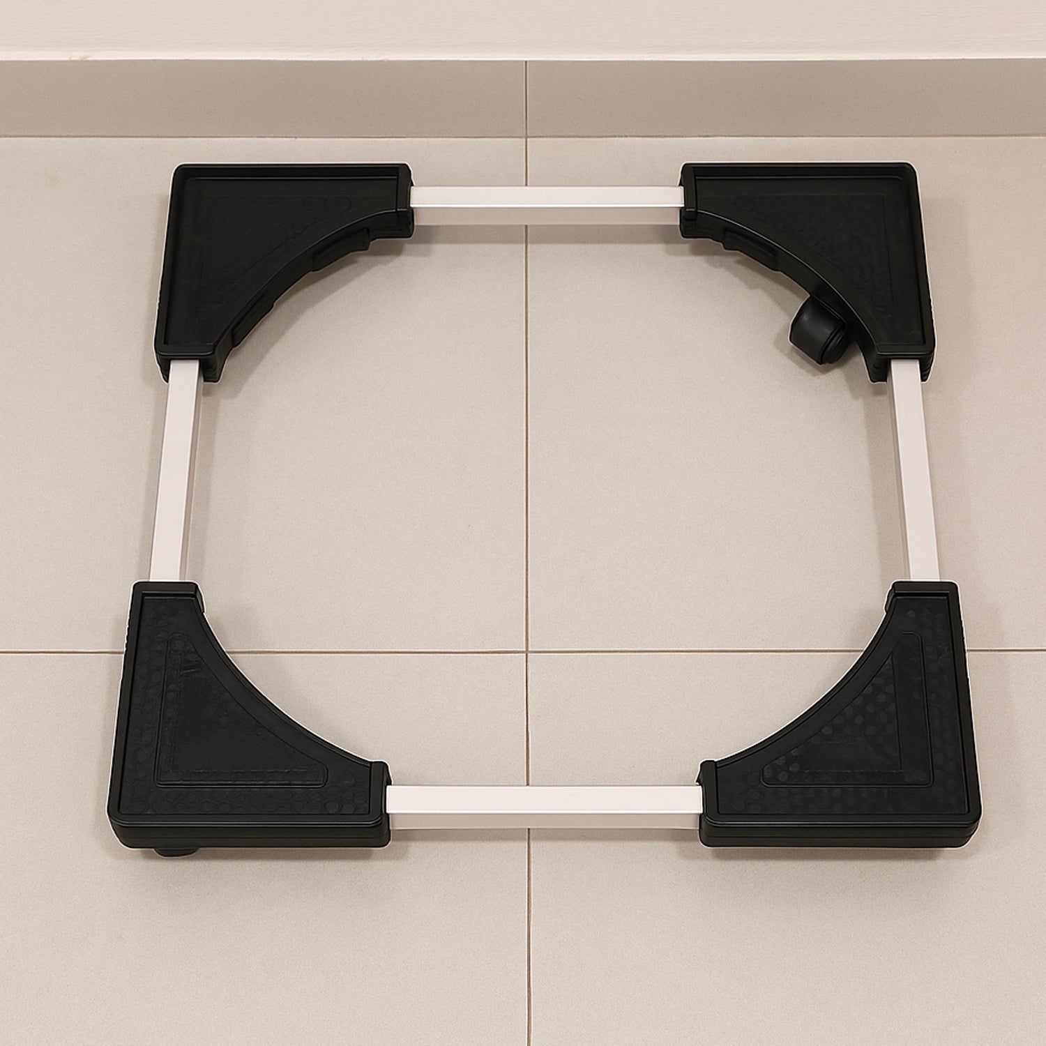 Adjustable heavy-duty fridge and washing machine stand trolley with sturdy base