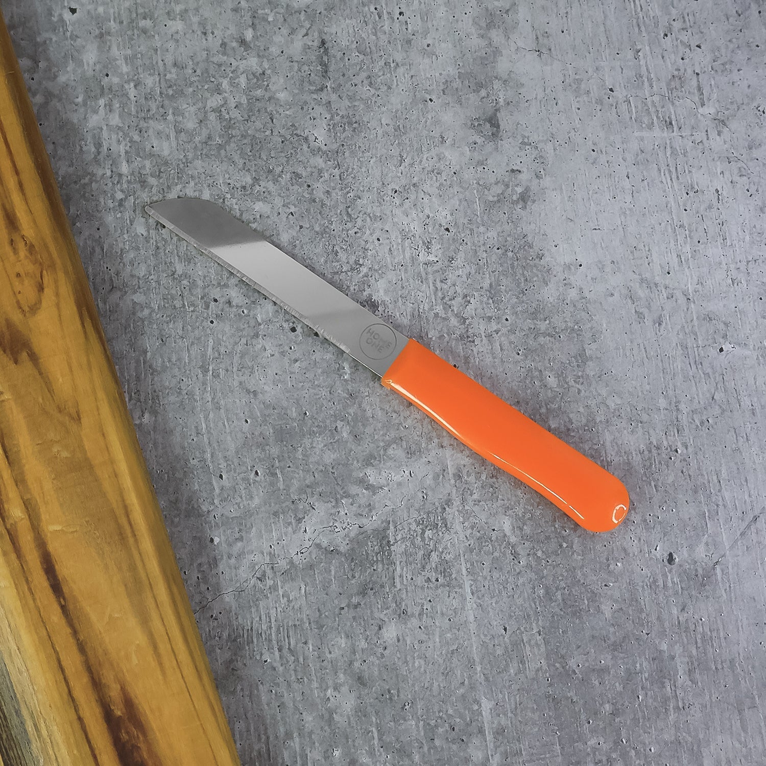 Sharp plain edge stainless steel kitchen knife designed for precise slicing and chopping