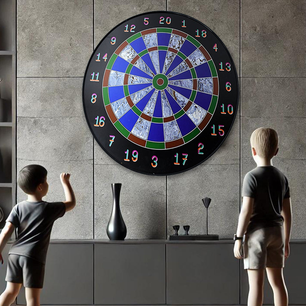Compact magnetic dart board game set ideal for kids and family fun