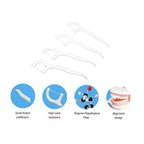 Full pack of 50 MintGuard Portable Dental Floss Picks ready for daily oral hygiene.
