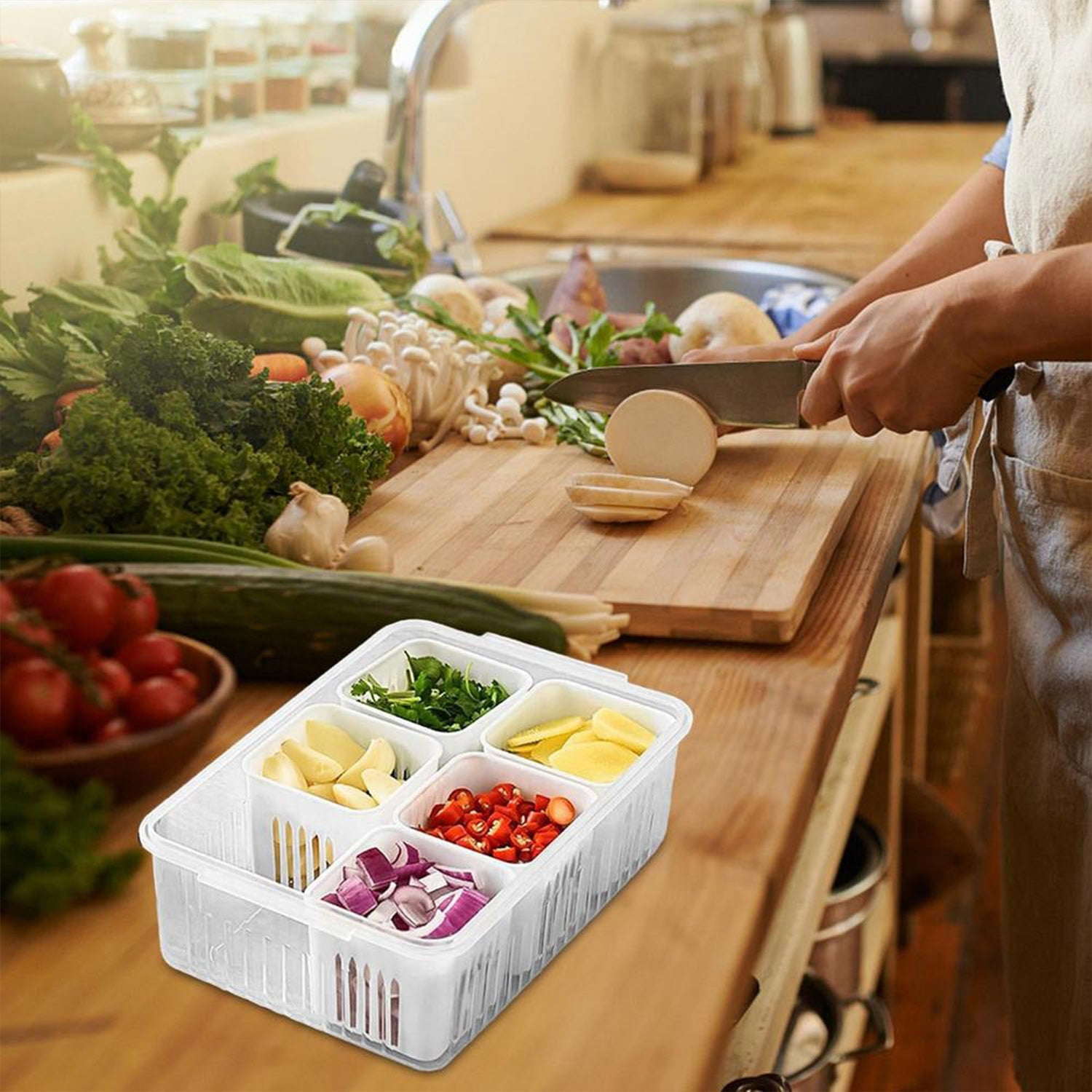 Fridge Storage Box – Airtight Food & Veggie Organizer | Tidy Table