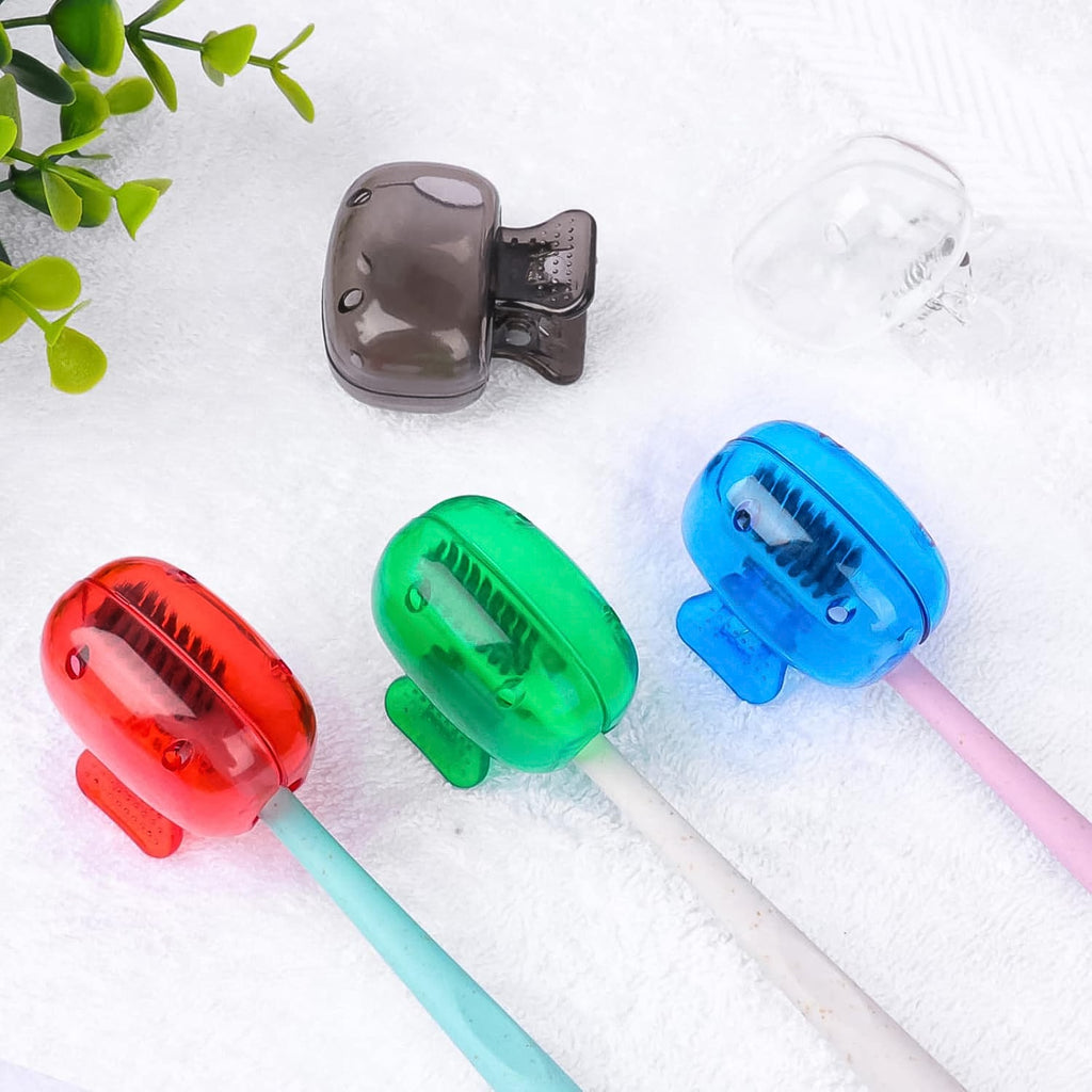 Fresh toothbrush secured under plastic hygienic cap