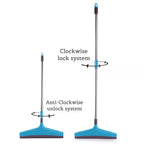 Ergonomic adjustable floor wiper showing its comfortable grip and length.