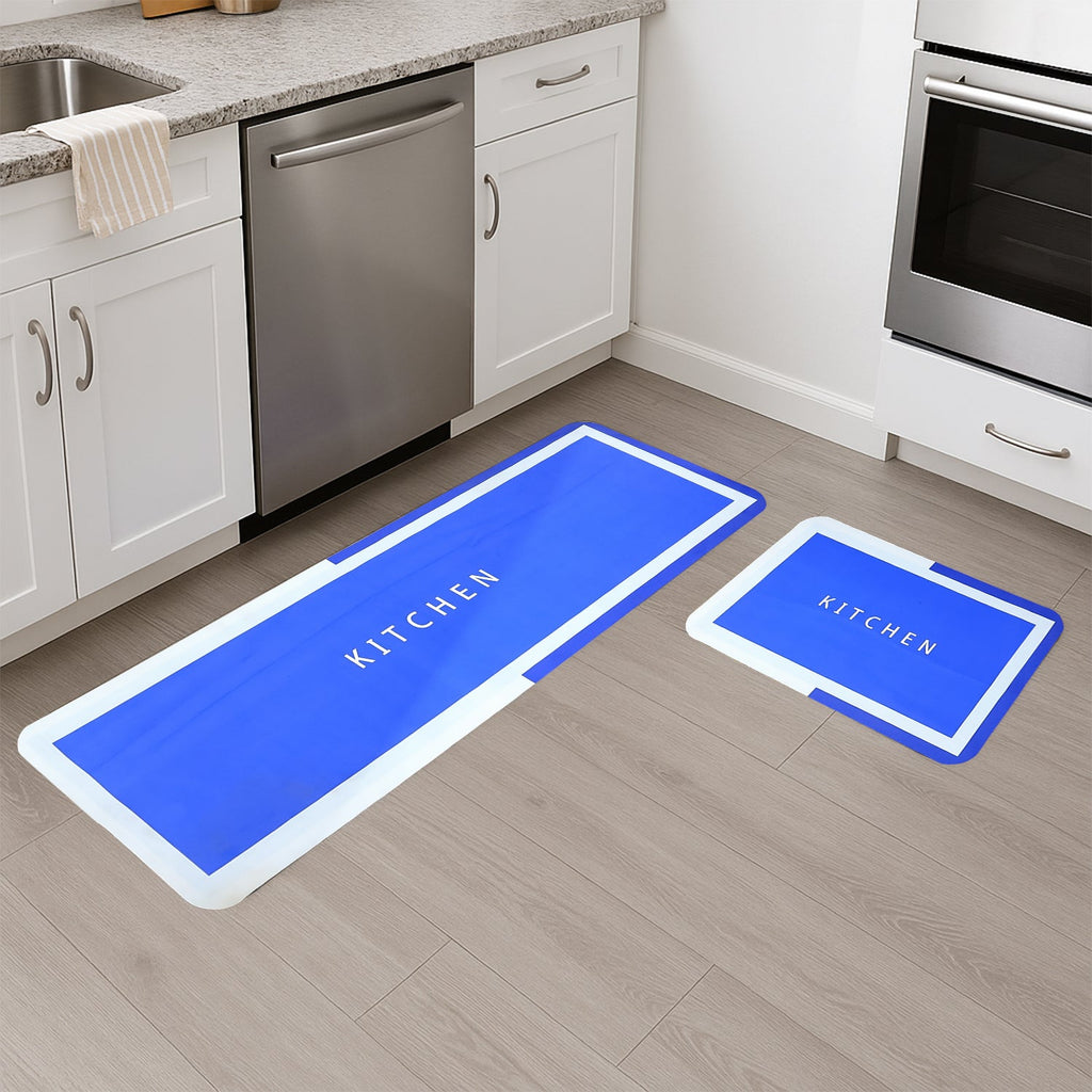 Soft cushioned surface kitchen floor mat with anti-slip backing