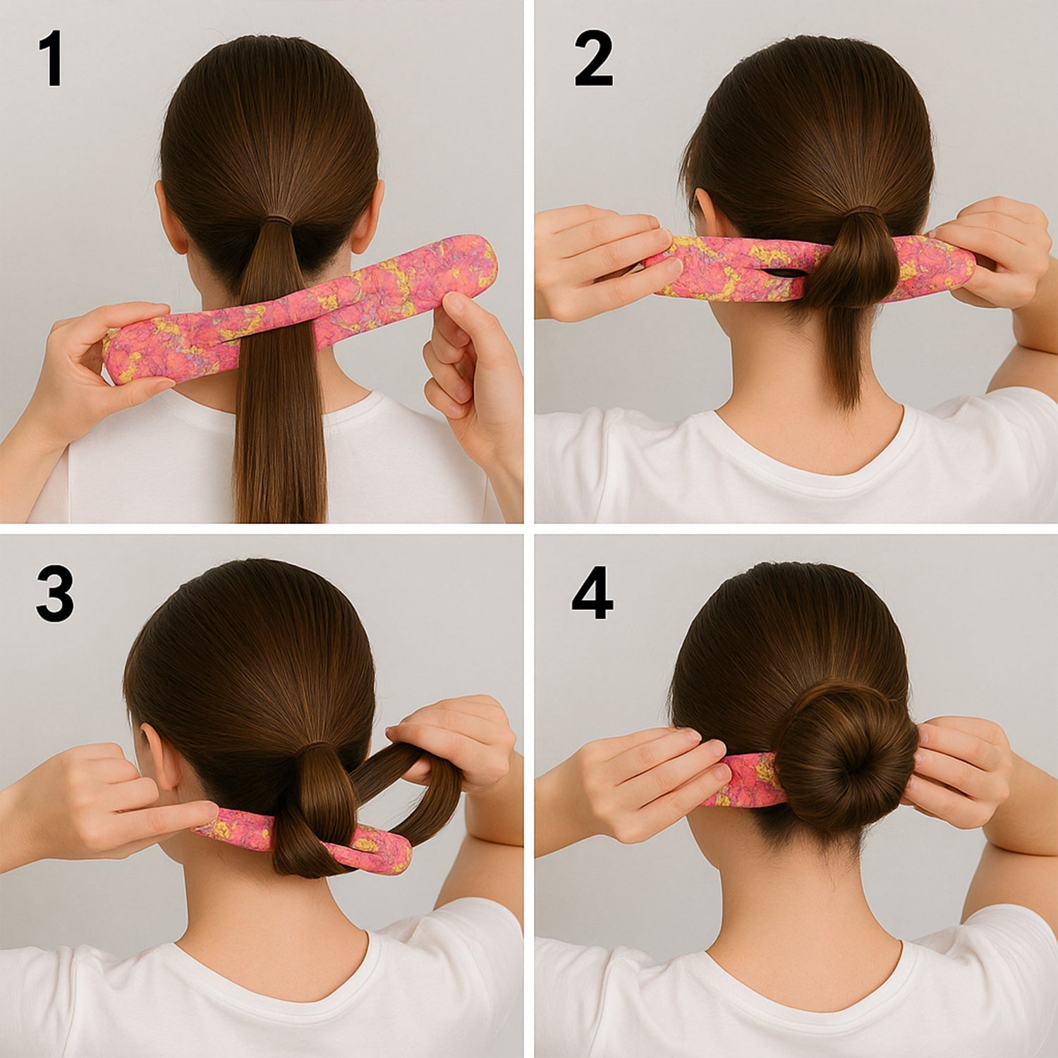 Close-up of a soft fabric Knotted Wire Headband, emphasizing its comfortable texture.