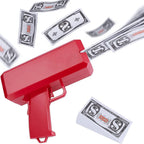 Side view of the money gun showing the cash loading slot.