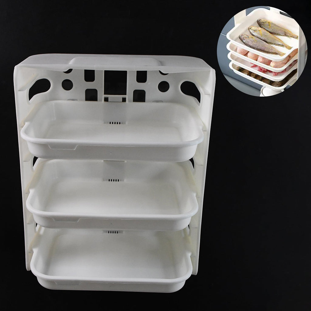 Multi-functional wall-mounted rack for kitchen dishes and food storage