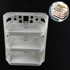 Multi-functional wall-mounted rack for kitchen dishes and food storage
