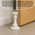 Washer door held open by door holder for drying and odor prevention