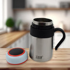 Small detachable cup for convenient drinking from the insulated bottle.