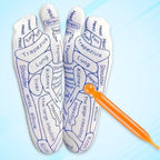 Reflexology acupressure socks with printed foot map on soft cotton fabric