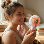 Compact USB rechargeable mini hand fan for personal cooling