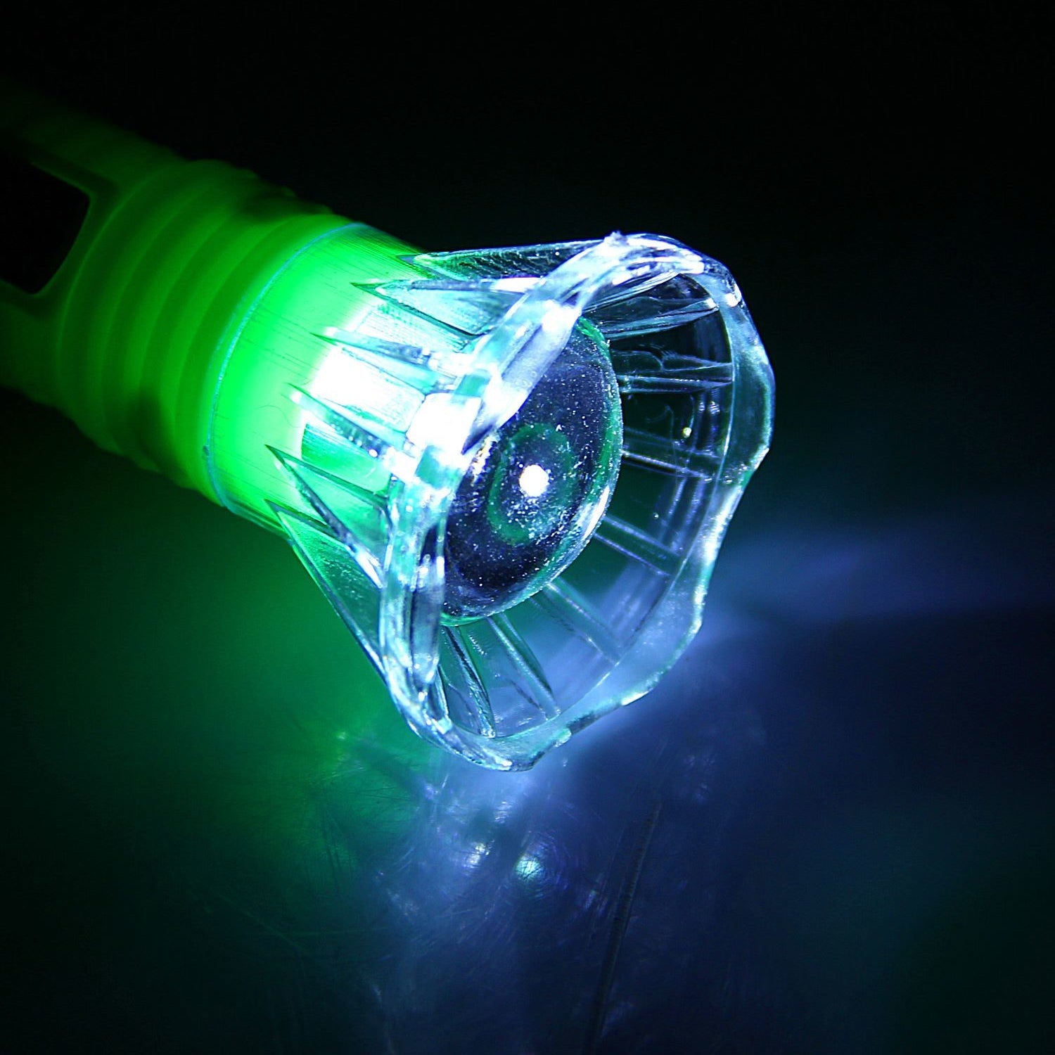 Side view of a compact Kids LED Torch with its handy carrying strap.