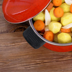 Silicone pot handle sleeve protecting from burns during cooking