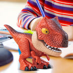 School stationery set with dinosaur theme including pencil and sharpener